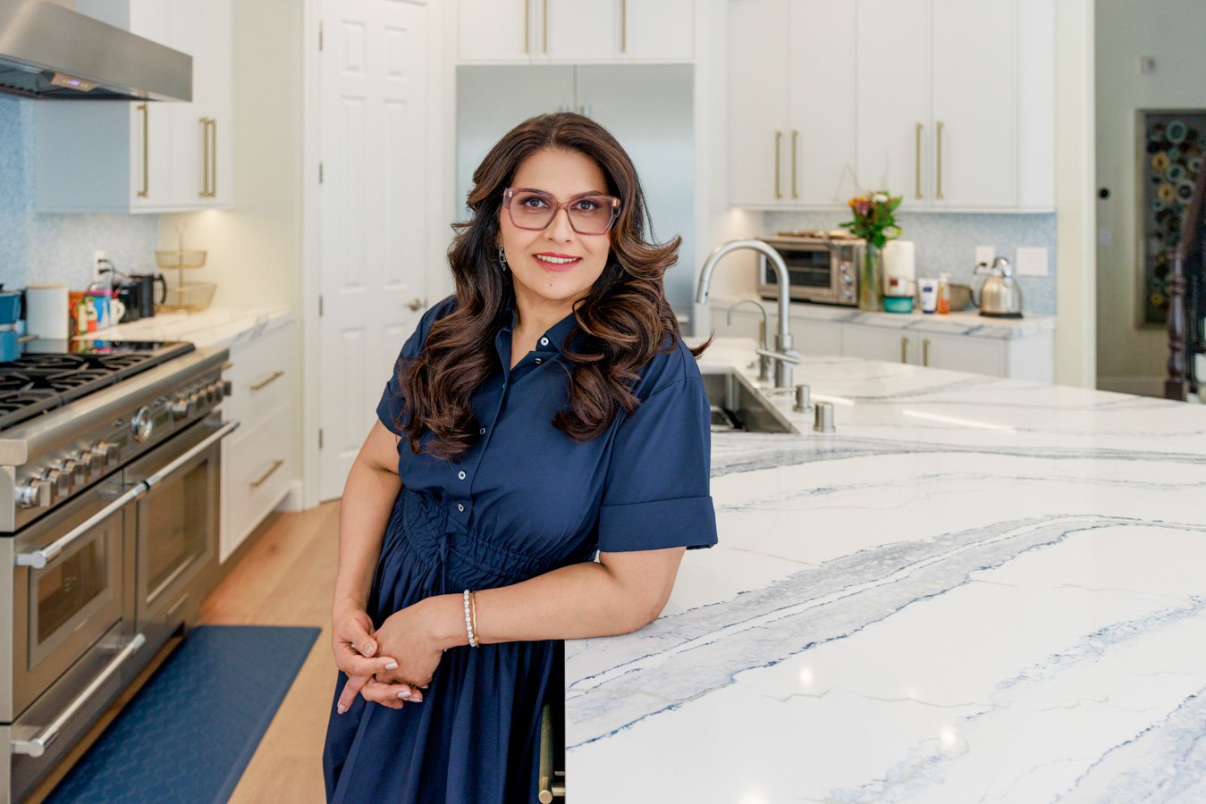 Professional women's headshot by Bay Area photographer Pooja Ahuja — confident, polished studio portrait